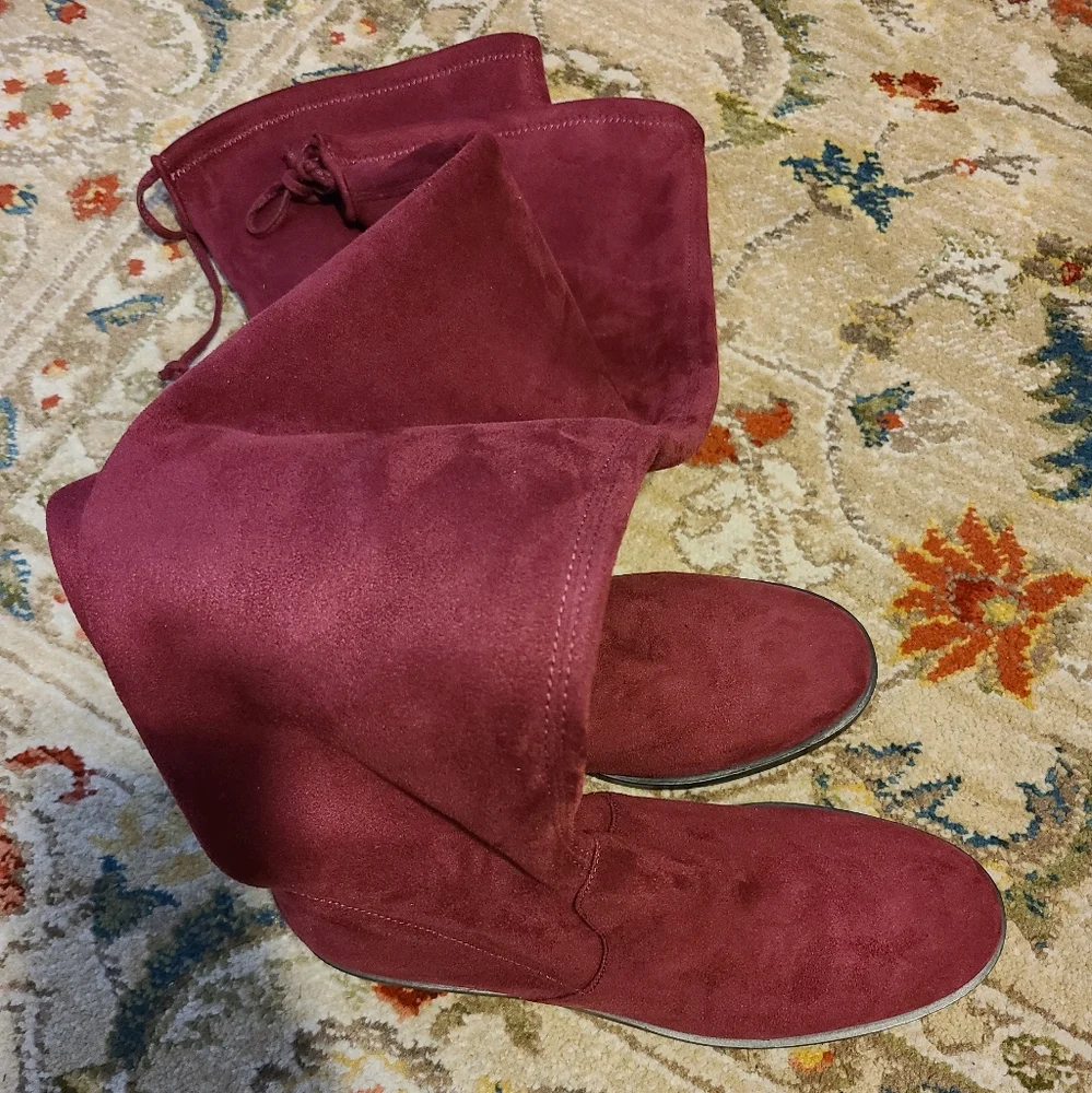 STUART WEITZMAN JOCEY SUEDE OVER-THE-KNEE FLAT BOOT